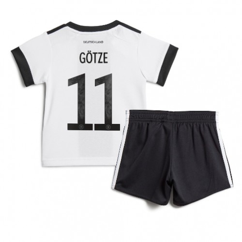 Dres Njemačka Mario Gotze #11 Domaci za djecu SP 2022 Kratak Rukav (+ kratke hlače)